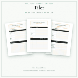 Financial Forms Bundle — Custom — Sample document pages