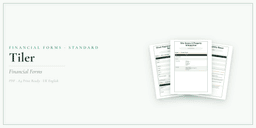 Financial Forms Bundle — Standard — Product overview
