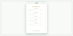 Tiler — Price List & Service Menu, PDF product overview