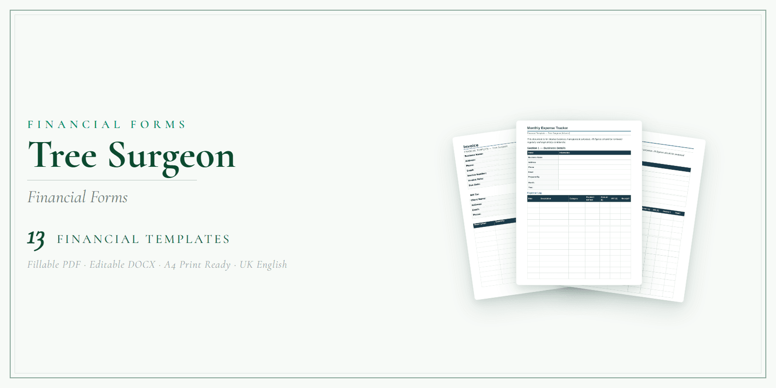 Financial Forms Bundle — Premium — Product overview