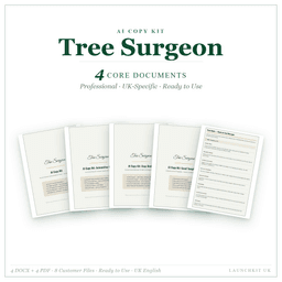 Tree Surgeon — AI Copy Kit, PDF and editable DOCX product preview