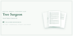 Tree Surgeon — Social Media Content Kit, PDF and editable DOCX product overview