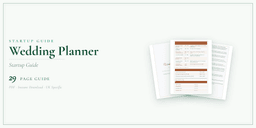 Wedding Planner — Startup Guide, PDF guide product overview