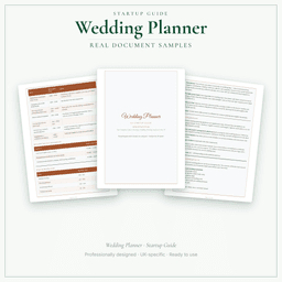 Wedding Planner — Startup Guide, PDF guide sample pages
