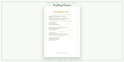 Wedding Planner — Price List & Service Menu, PDF product overview