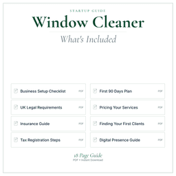 Window Cleaner — Startup Guide, PDF guide what's included preview