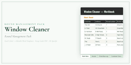 Window Cleaner — Round Management Pack, PDF product overview