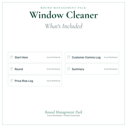 Window Cleaner — Round Management Pack, PDF what's included preview