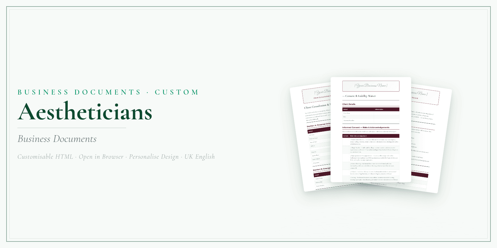 Business Documents — Customisable