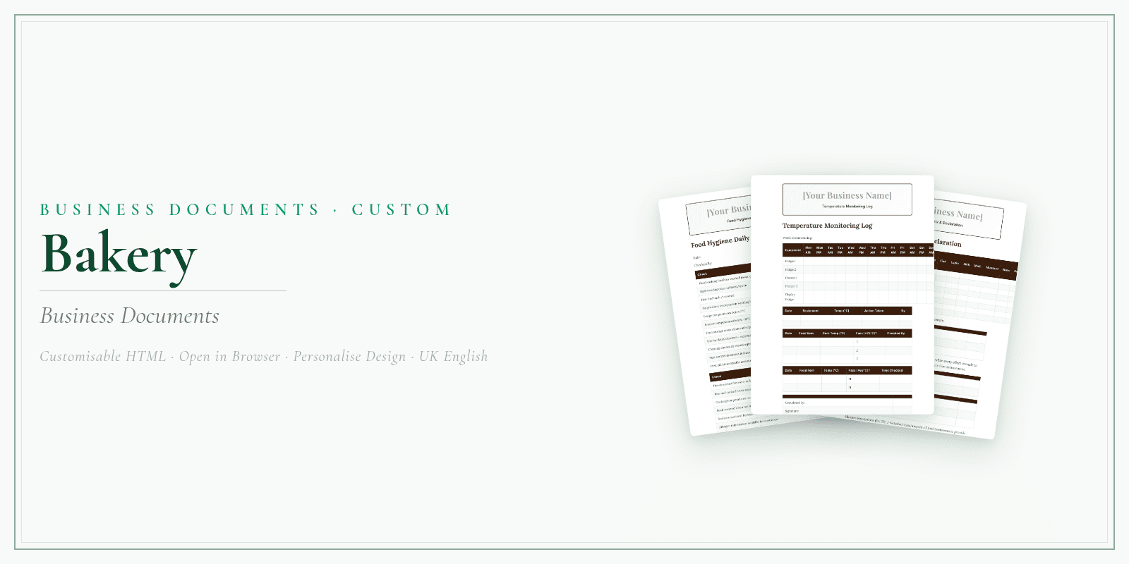 Business Documents — Customisable