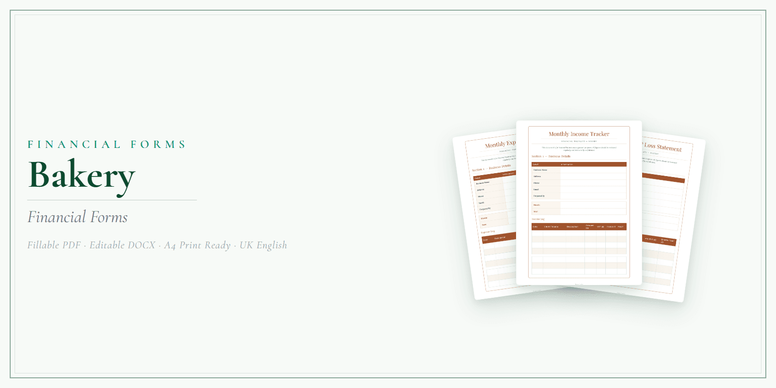 Financial Forms Bundle — Premium