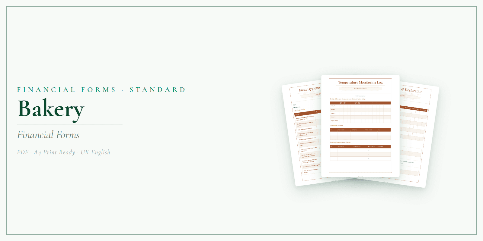 Financial Forms Bundle — Standard
