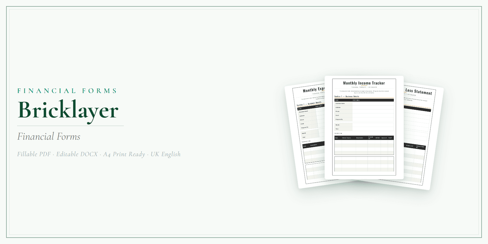 Financial Forms Bundle — Premium