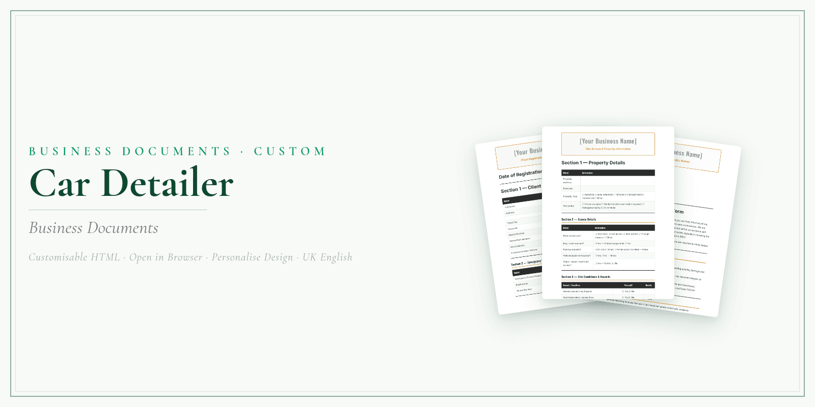 Business Documents — Customisable