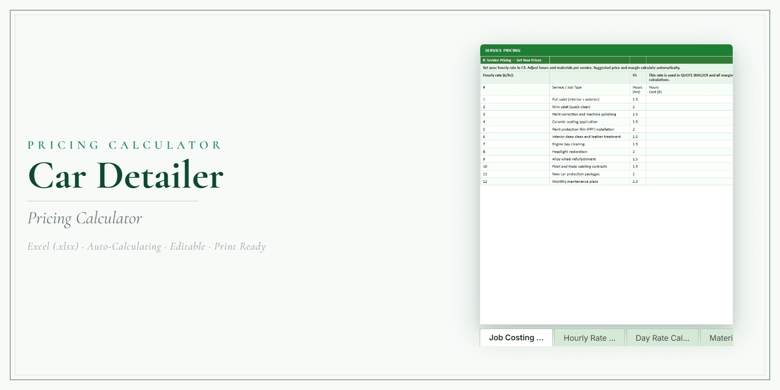 Pricing Calculator — Premium