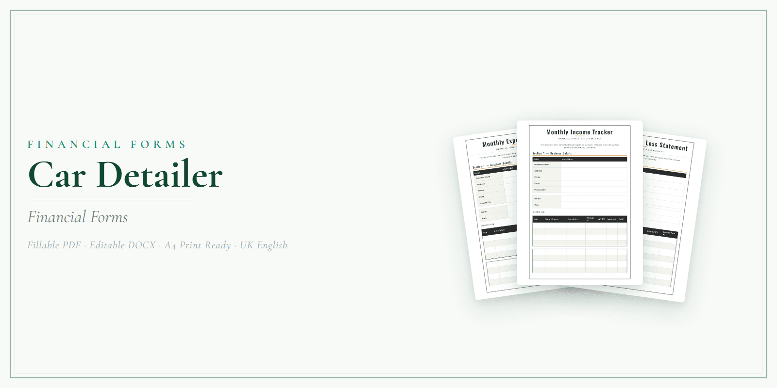 Financial Forms Bundle — Premium