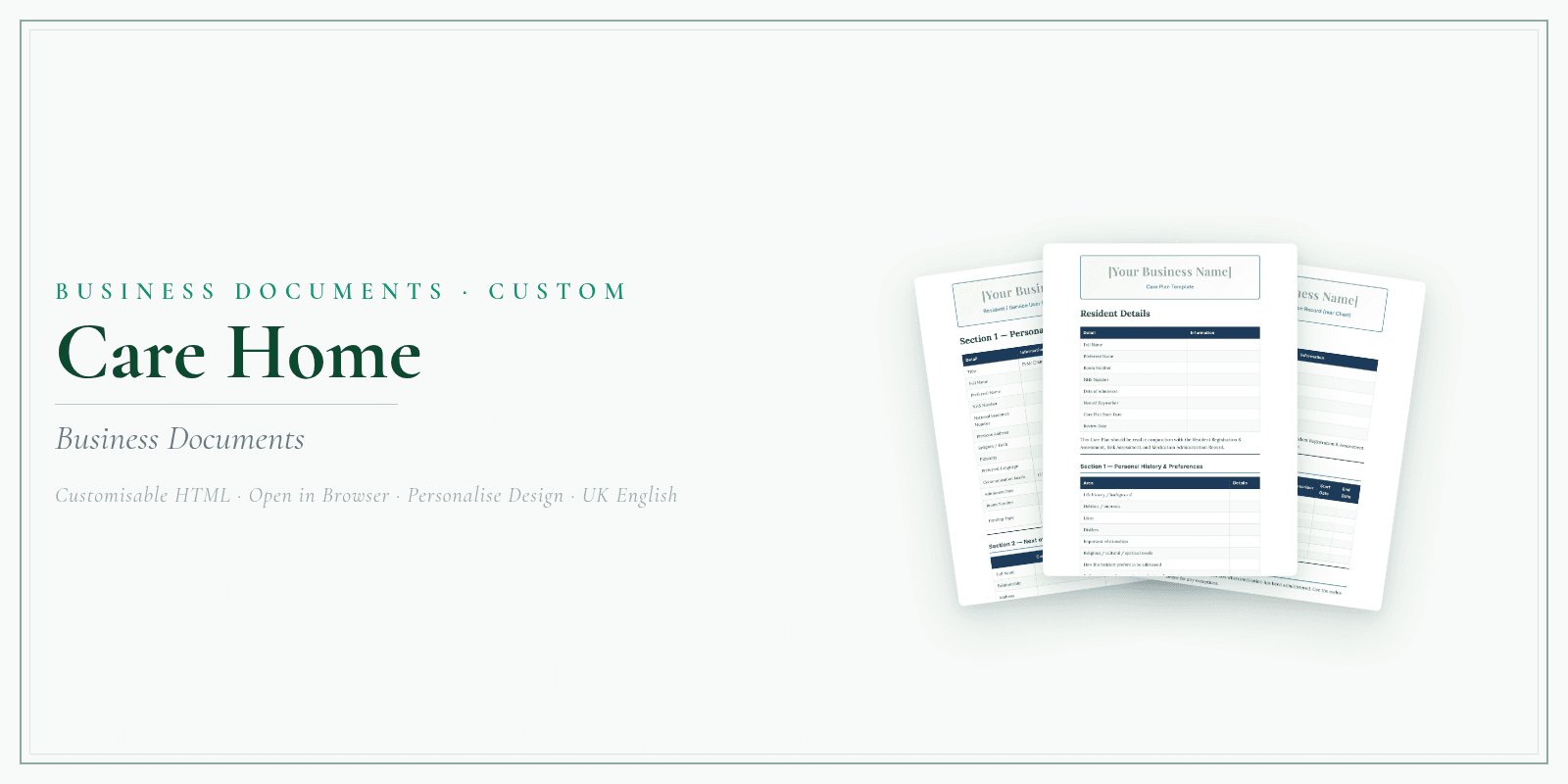 Business Documents — Customisable
