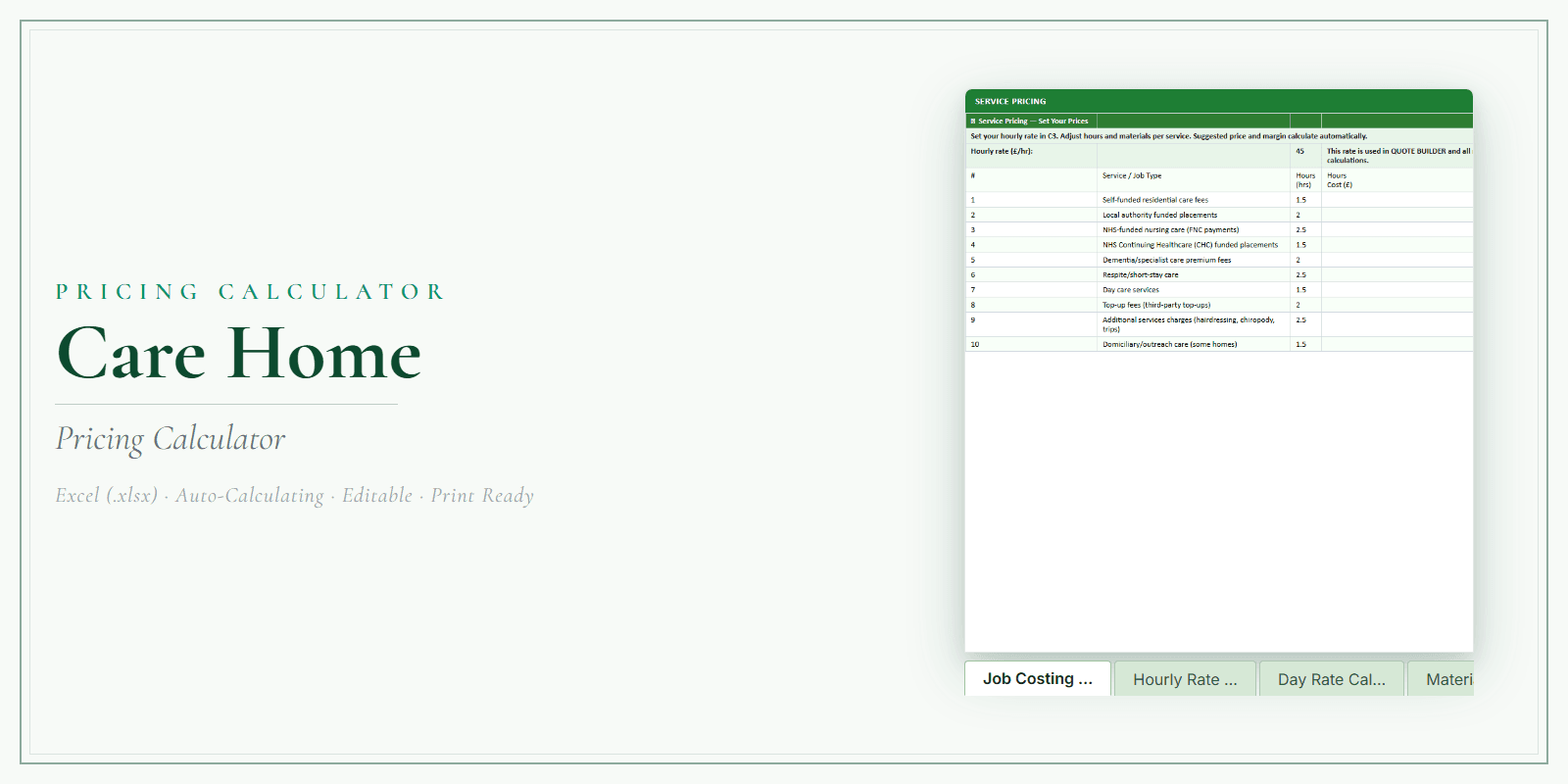 Pricing Calculator — Premium