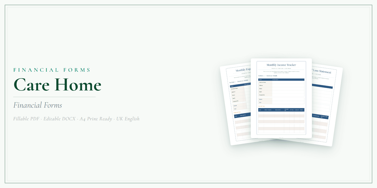 Financial Forms Bundle — Premium