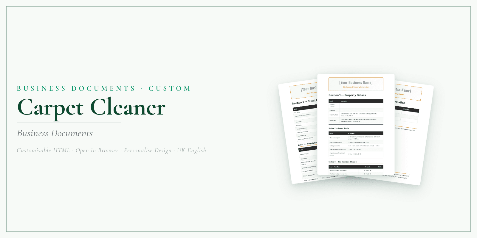 Business Documents — Customisable