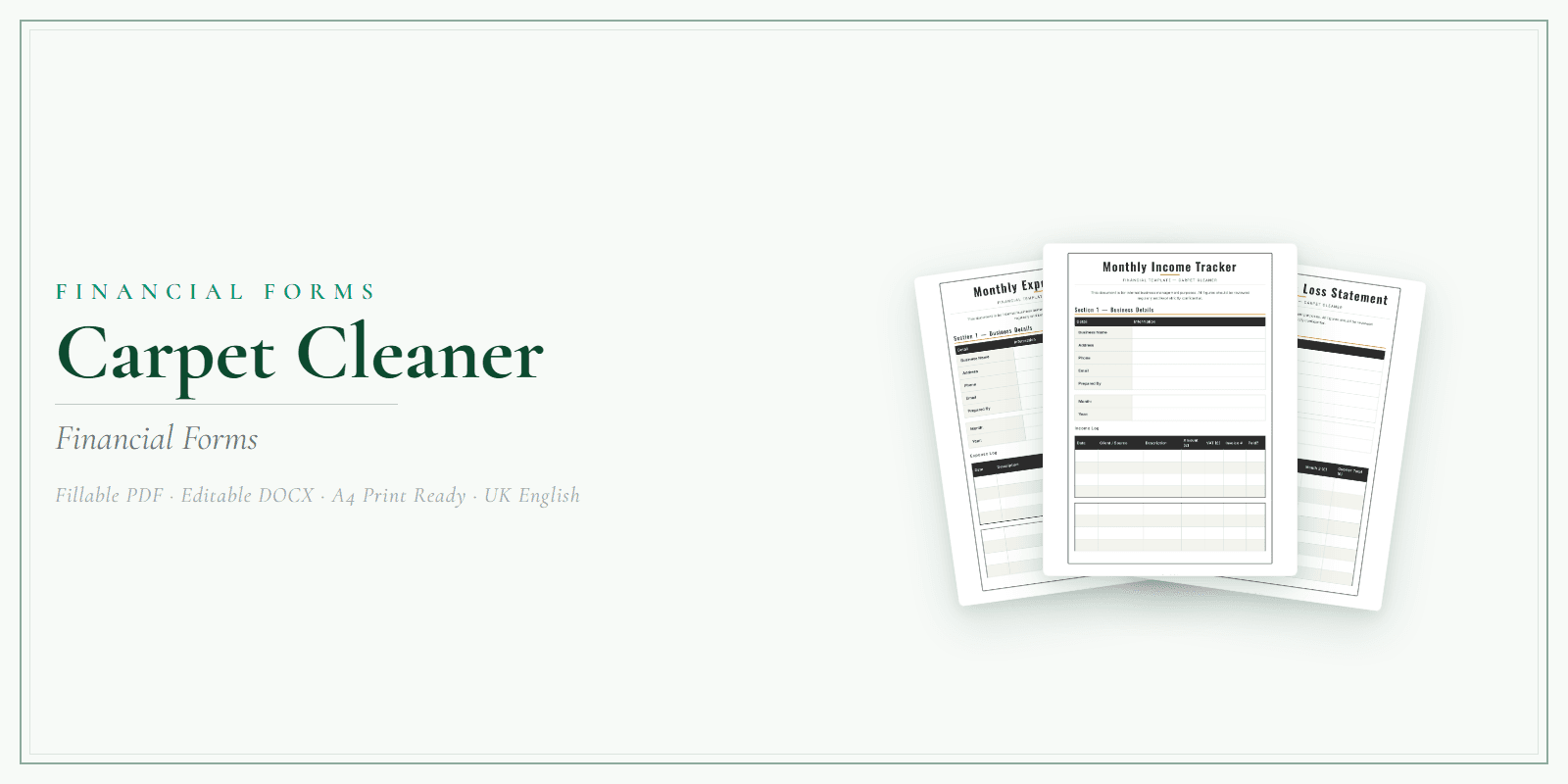 Financial Forms Bundle — Premium