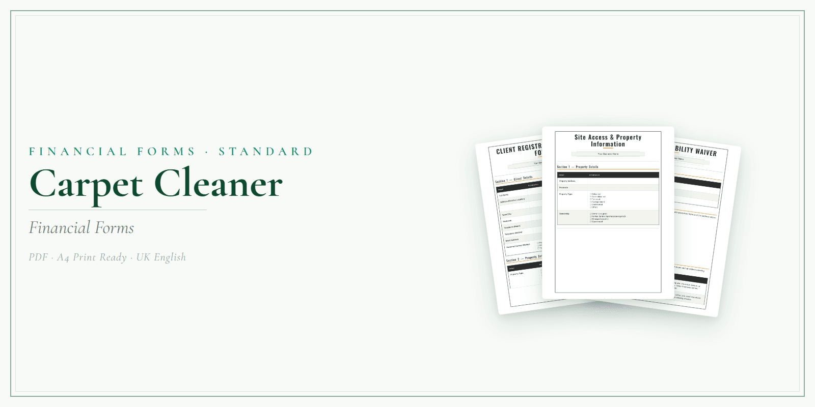Financial Forms Bundle — Standard