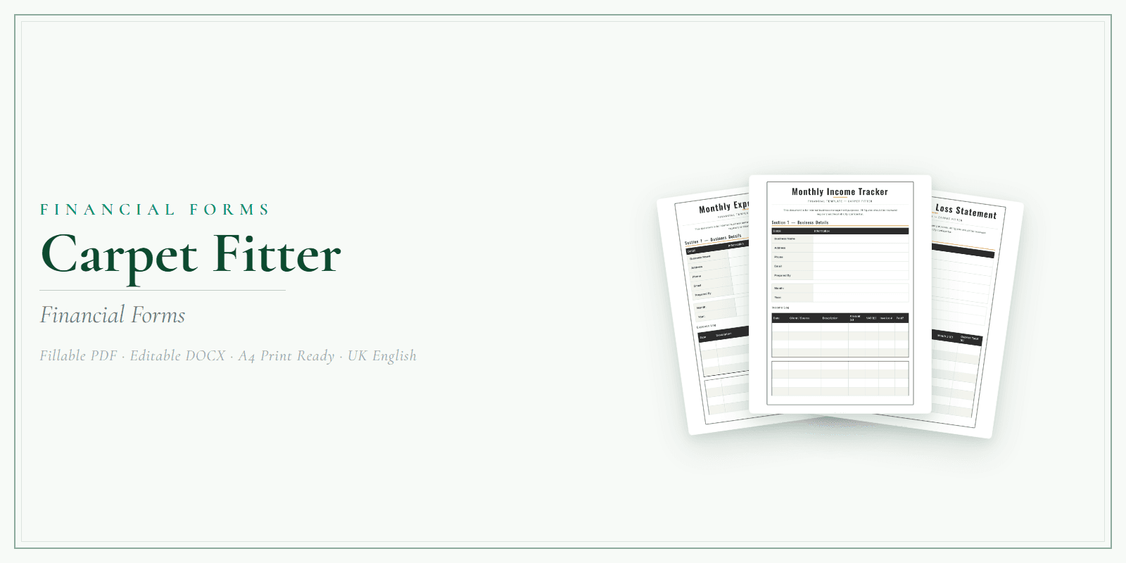 Financial Forms Bundle — Premium