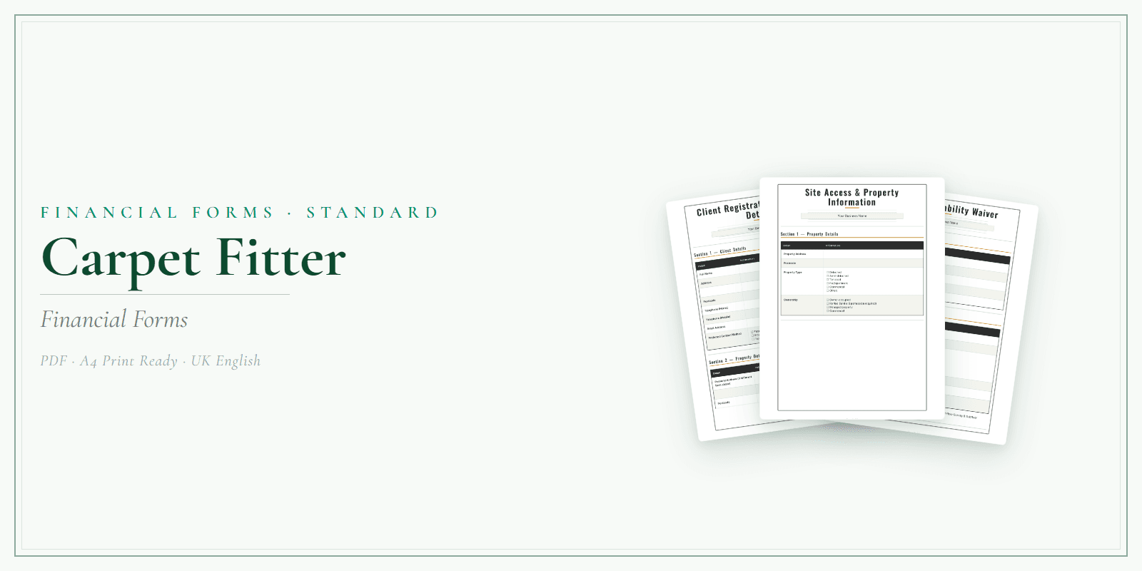 Financial Forms Bundle — Standard