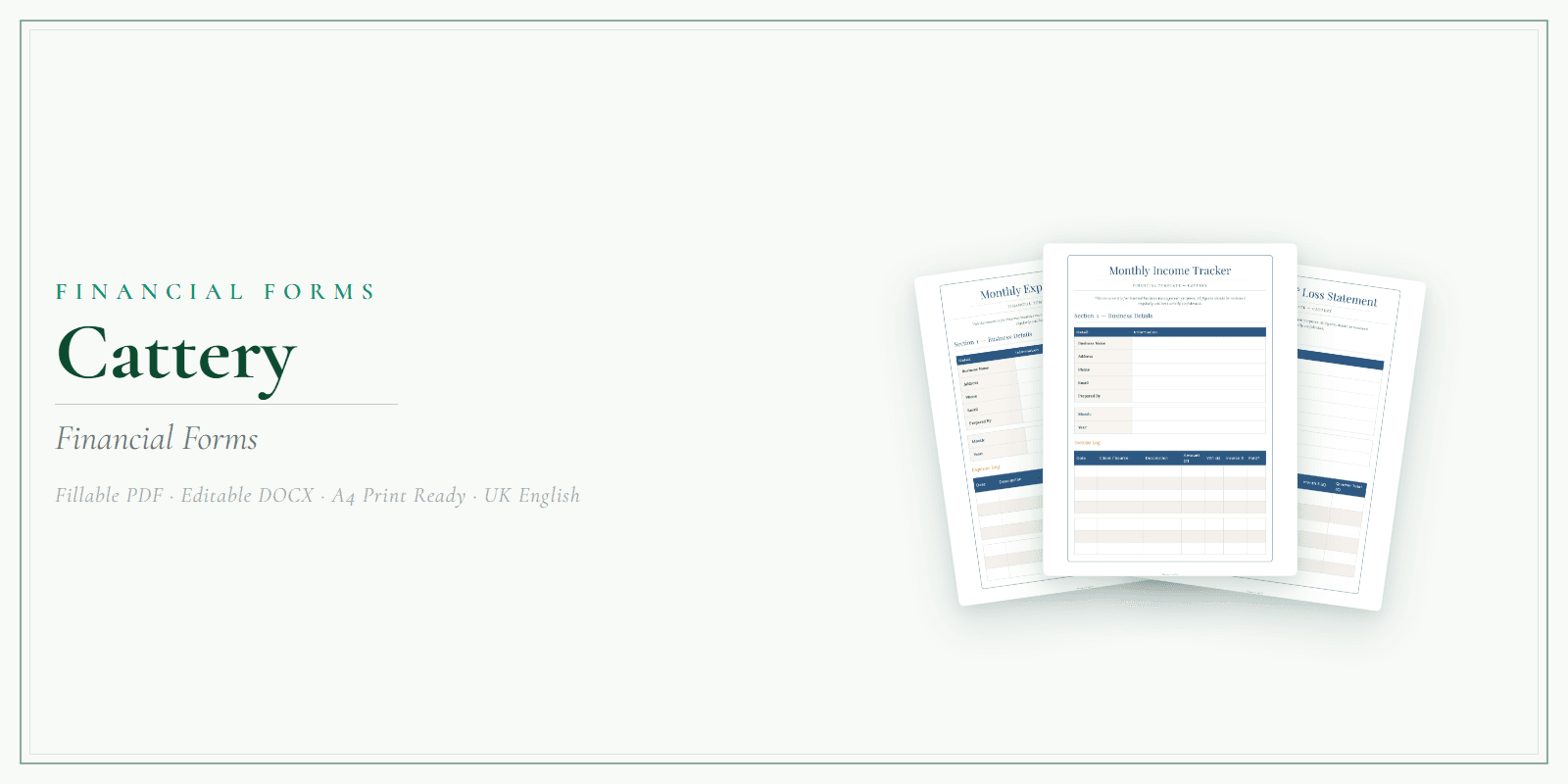 Financial Forms Bundle — Premium