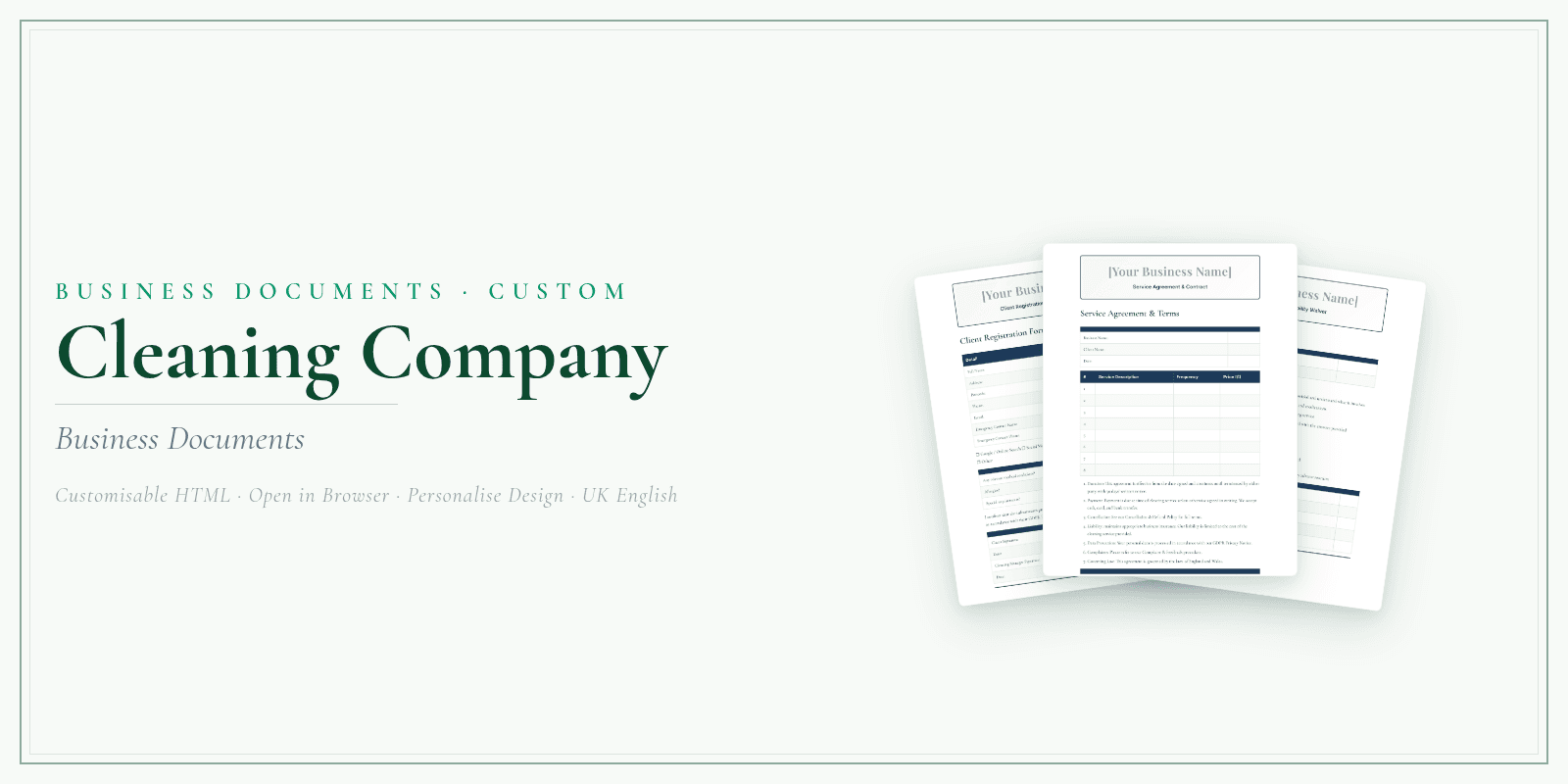 Business Documents — Customisable