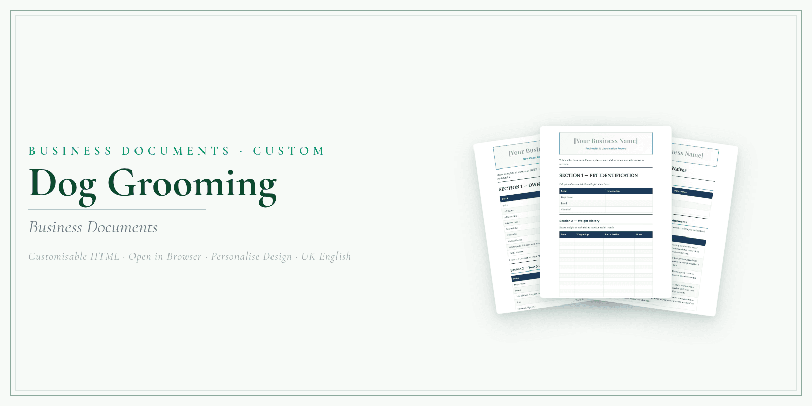 Business Documents — Customisable