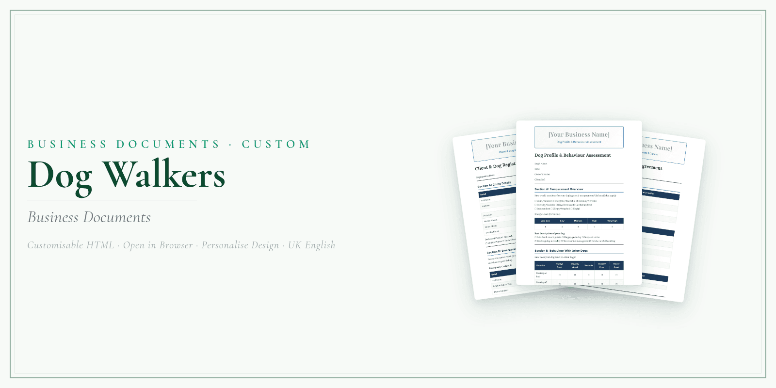Business Documents — Customisable