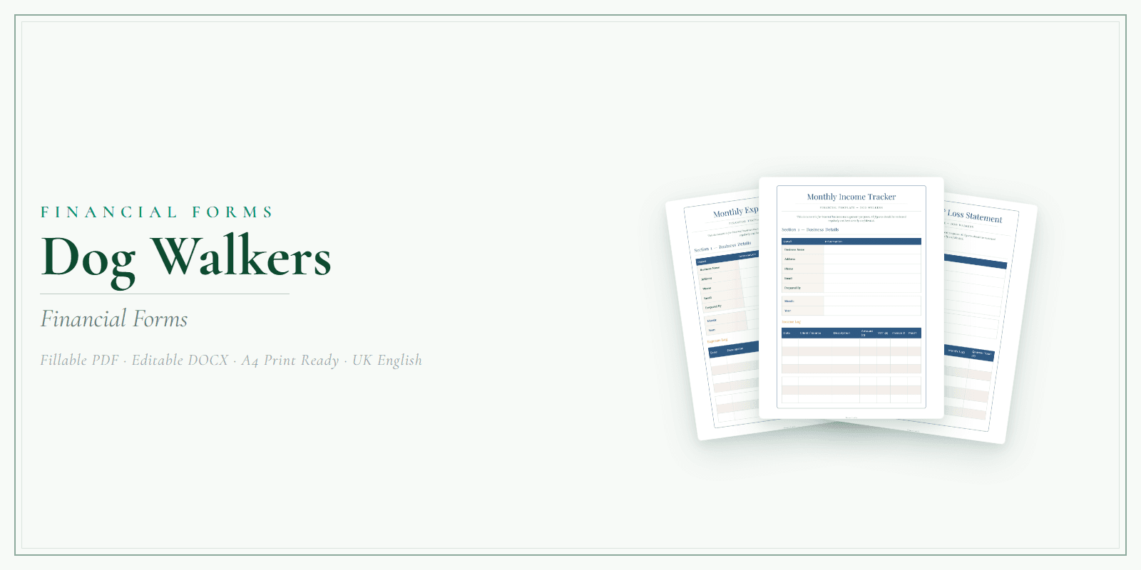 Financial Forms Bundle — Premium