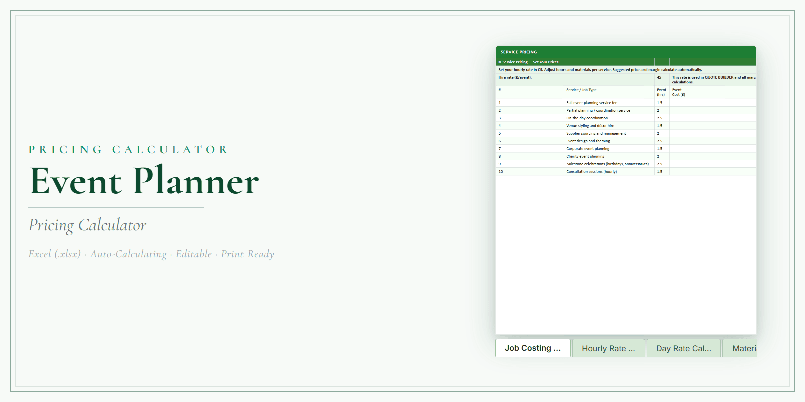 Pricing Calculator — Premium