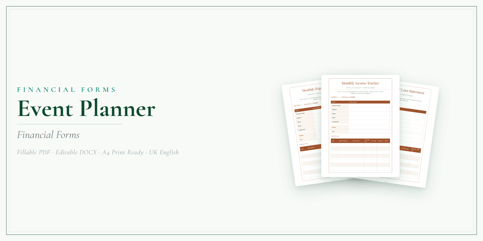 Financial Forms Bundle — Premium