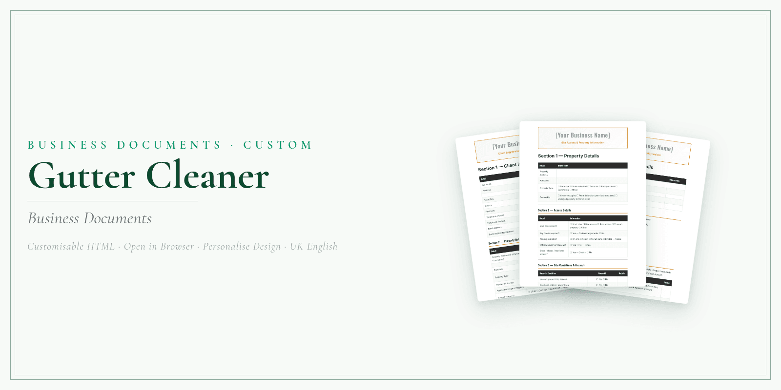 Business Documents — Customisable