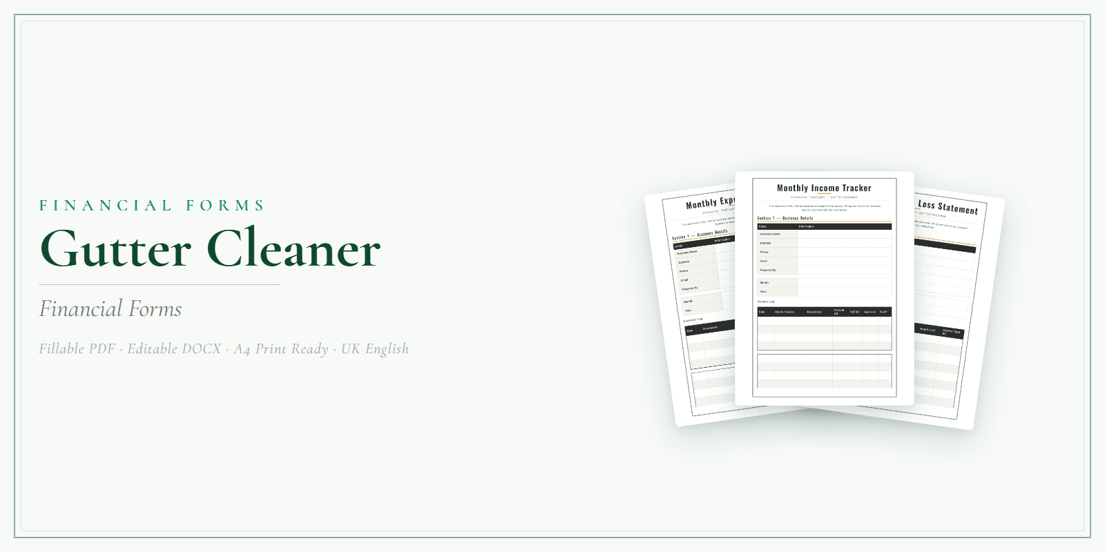 Financial Forms Bundle — Premium