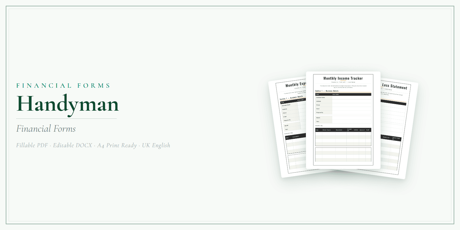 Financial Forms Bundle — Premium