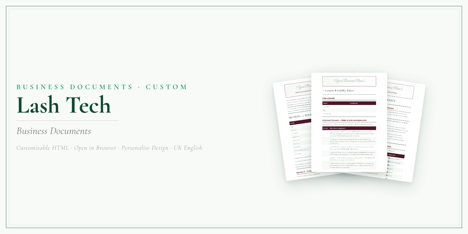 Business Documents — Customisable