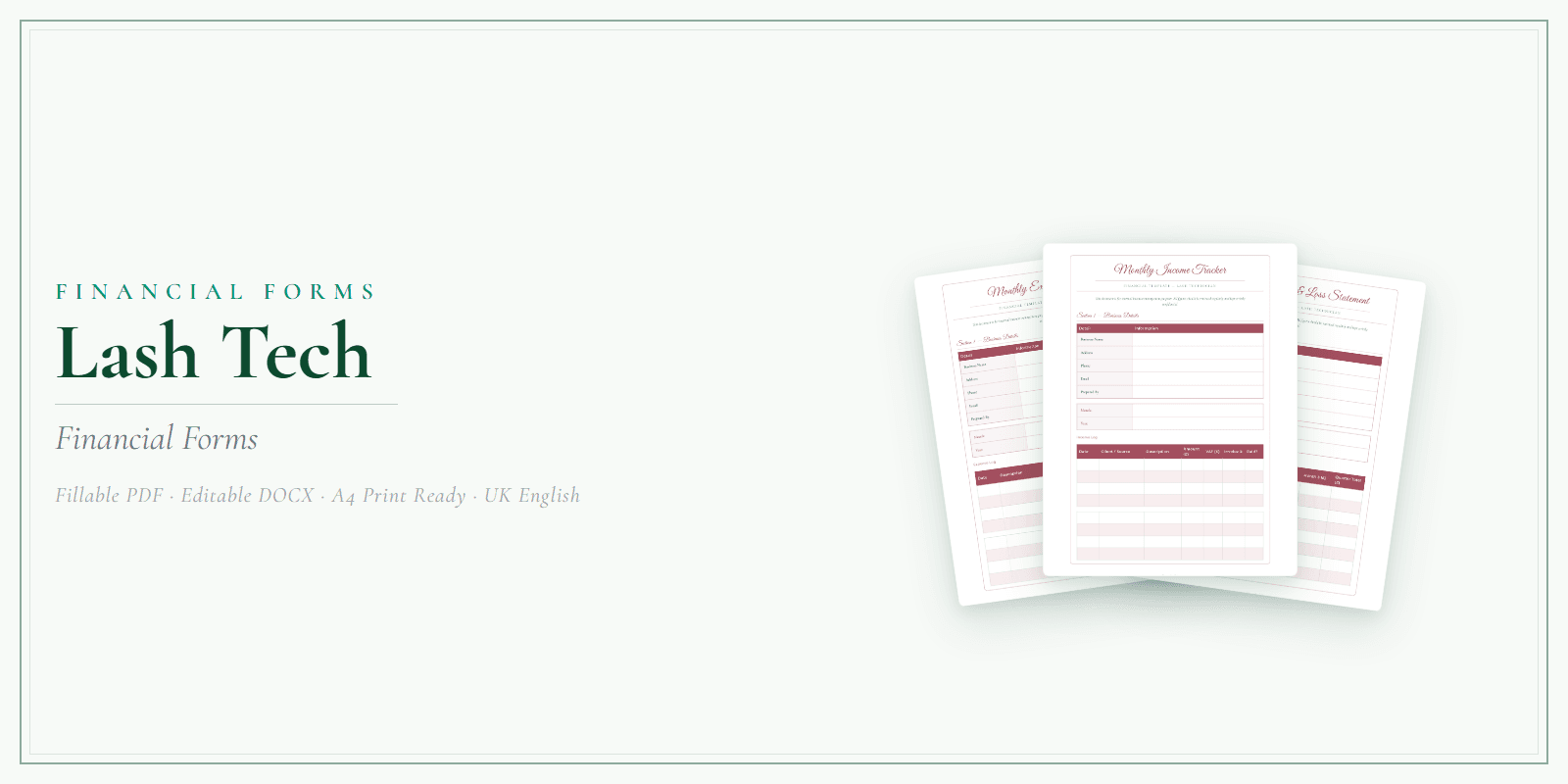 Financial Forms Bundle — Premium
