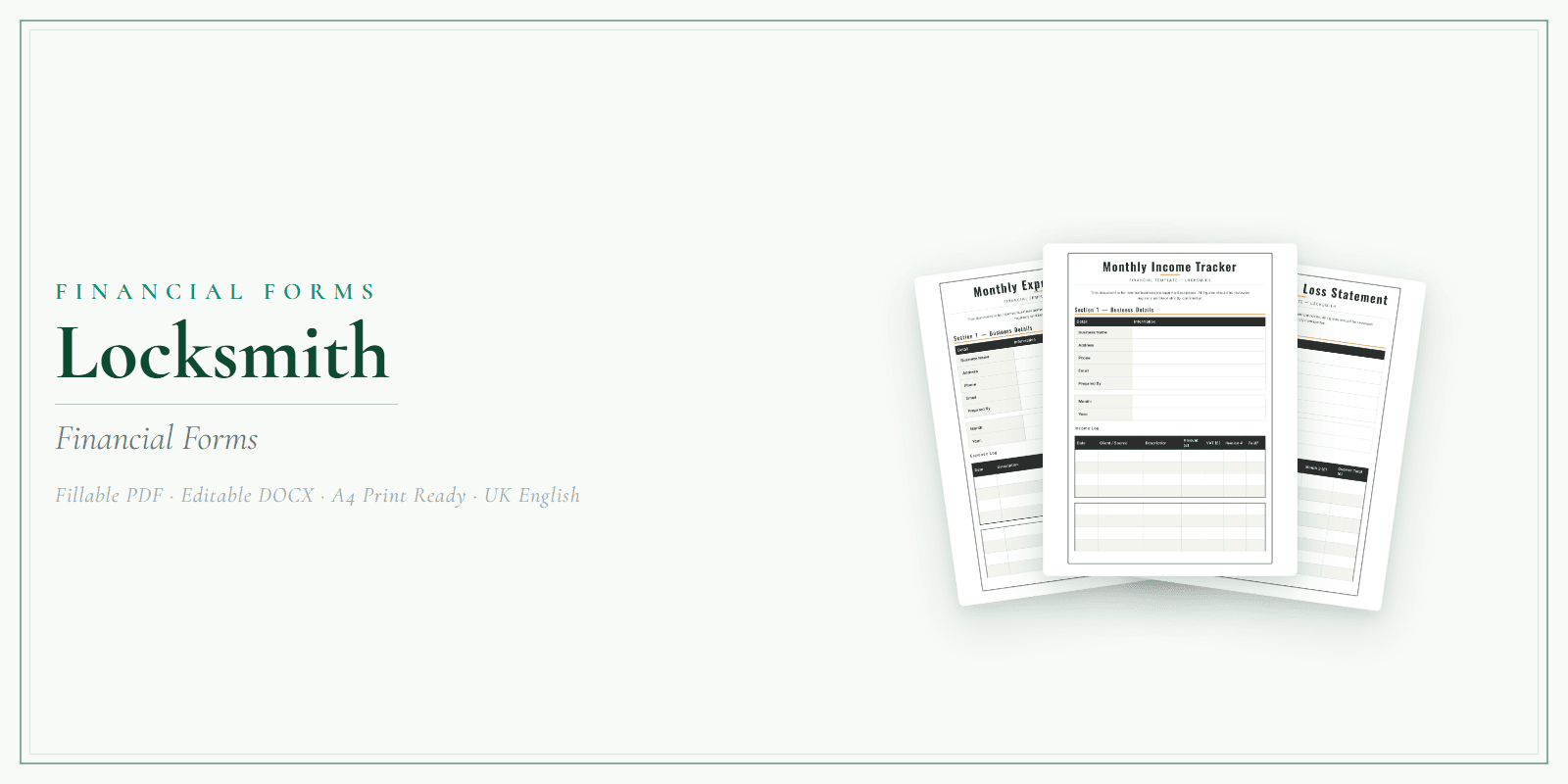 Financial Forms Bundle — Premium