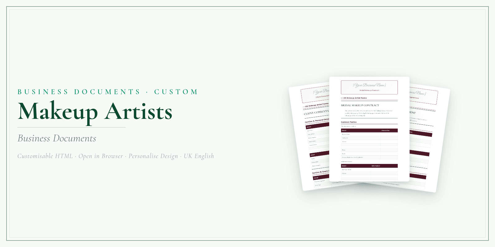 Business Documents — Customisable