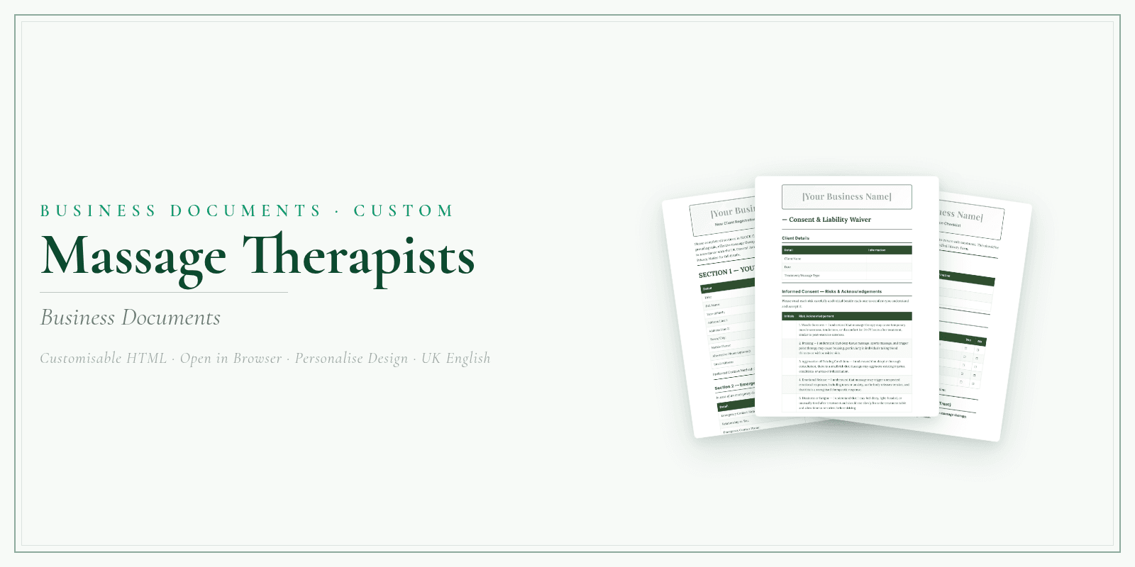 Business Documents — Customisable