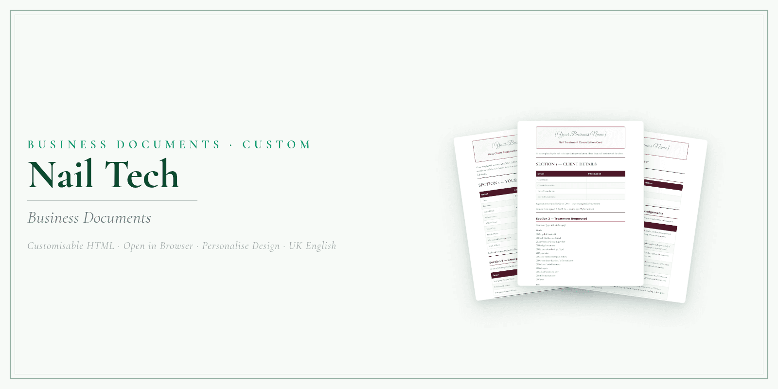 Business Documents — Customisable