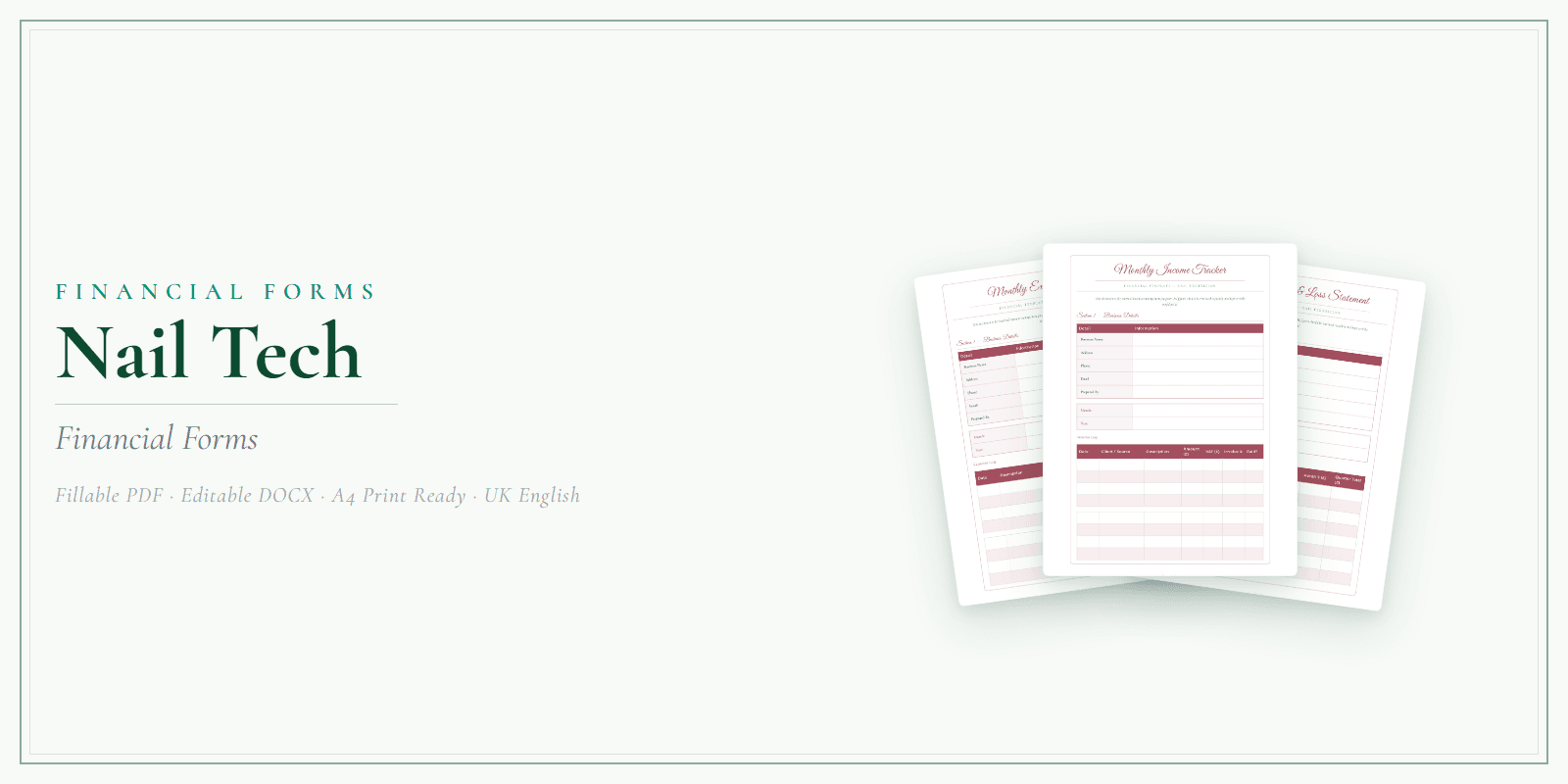 Financial Forms Bundle — Premium