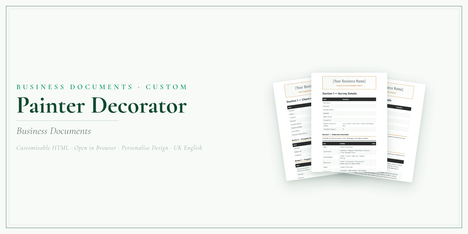 Business Documents — Customisable
