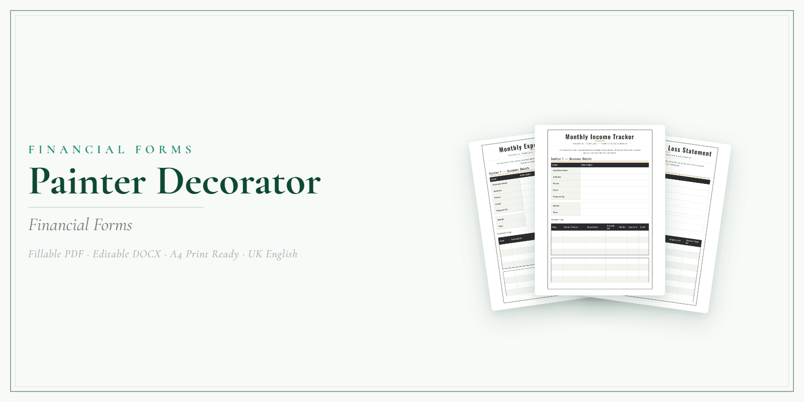 Financial Forms Bundle — Premium