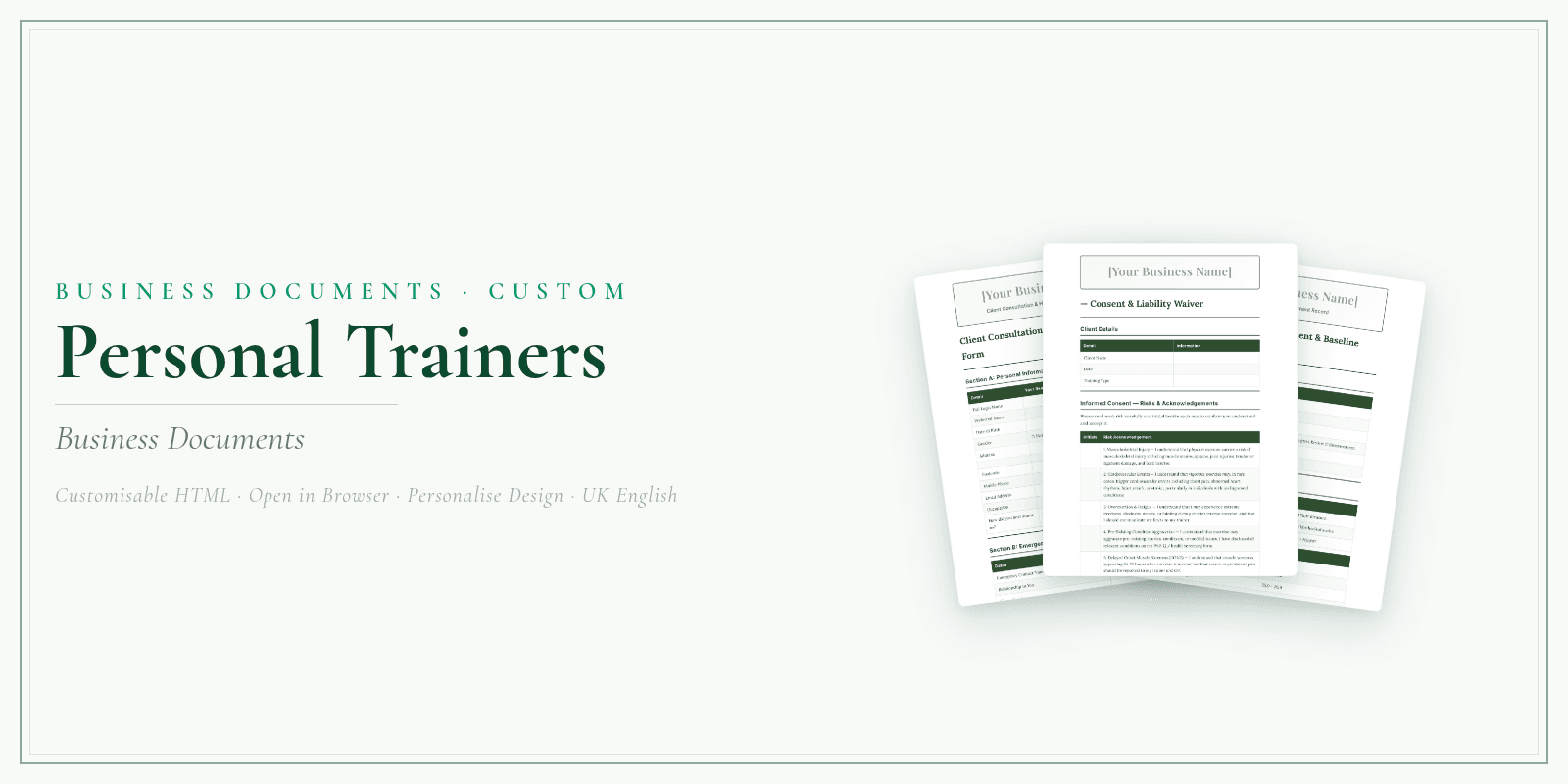 Business Documents — Customisable