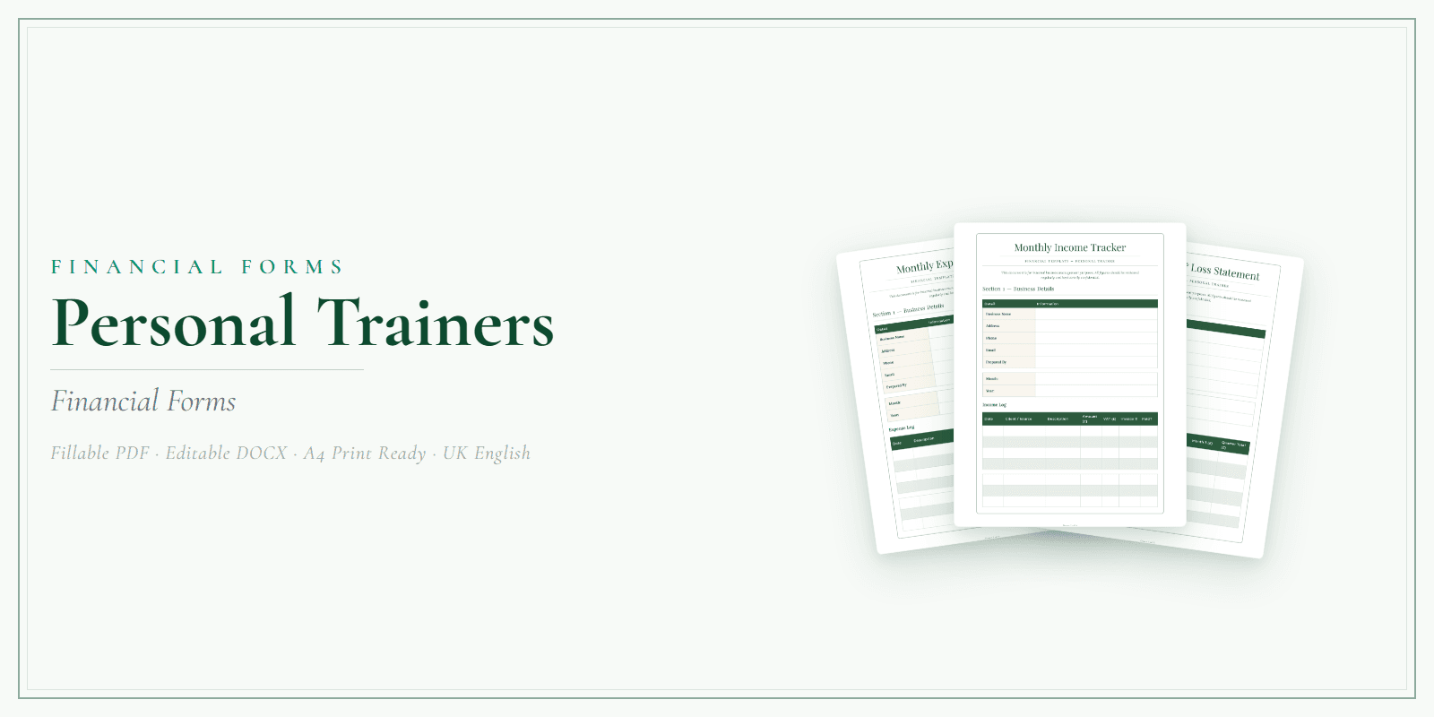 Financial Forms Bundle — Premium