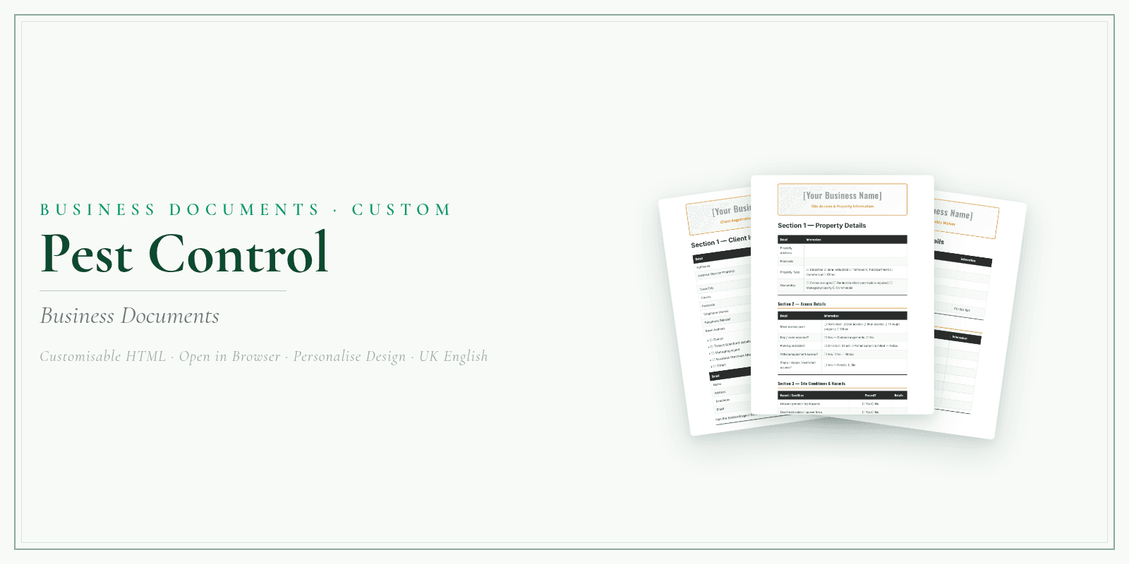 Business Documents — Customisable
